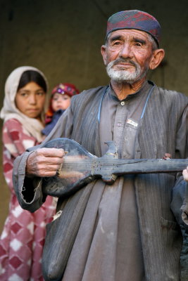 Wakhi Guitar Player, Panja, Afghanistan