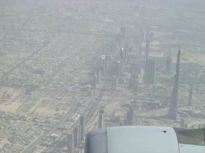 Burj Dubai (view from aircraft)