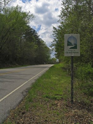 A sign along the NC 231 near Flower Hill