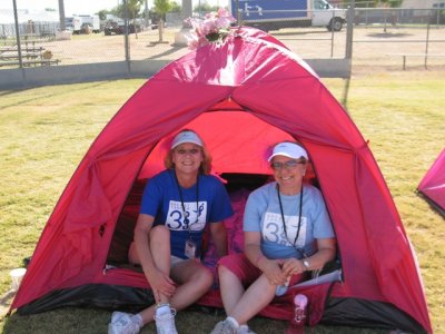 Cheryl and I in our tent