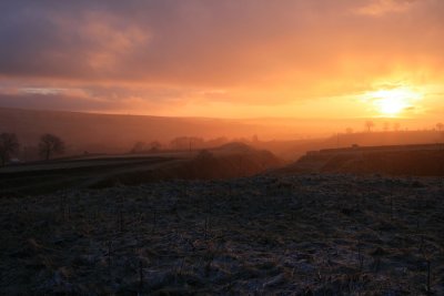 Snowy sunrise