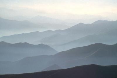 Smoke-filled Sunrise in Boise Mts