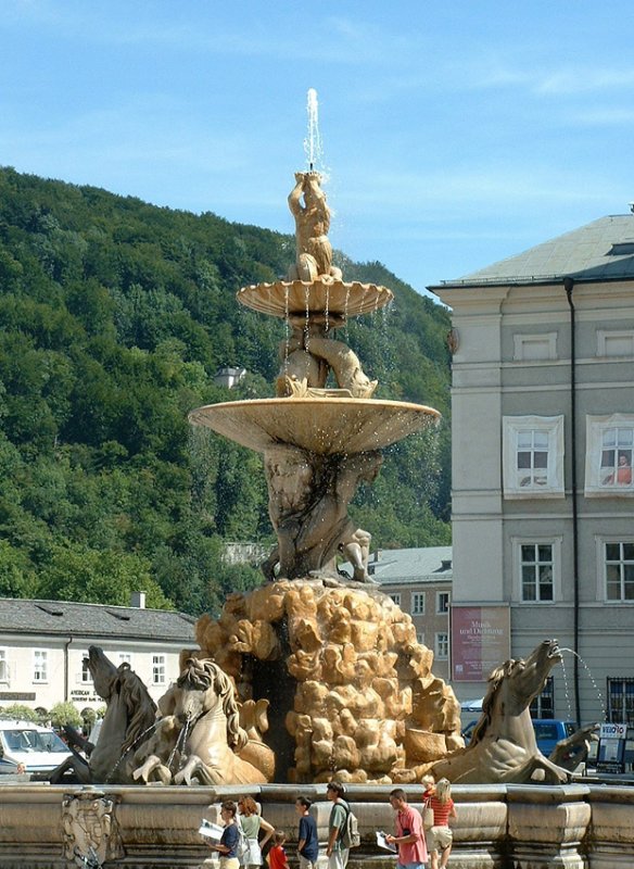 The Fountain at Residenzplatz, Salzburg
