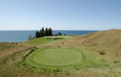 hole #13 Arcadia Bluffs (forward tees)