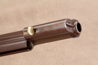 Volcanic pistol muzzle closeup -1906