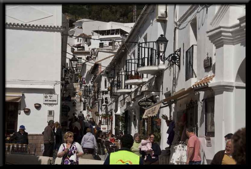 Many coaches full with people from all nations make Mijas a very busy place...