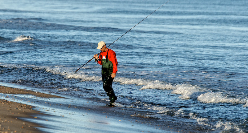 Early evening surf fishing at Watch Hill.