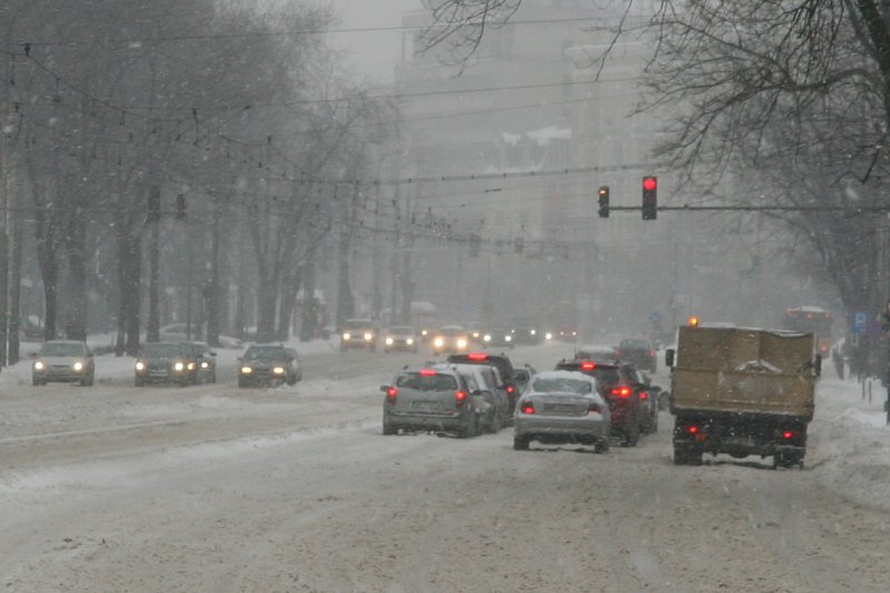 Winter on street