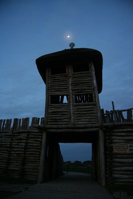 Moon over gate