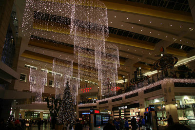 Illuminations inside shipping mall