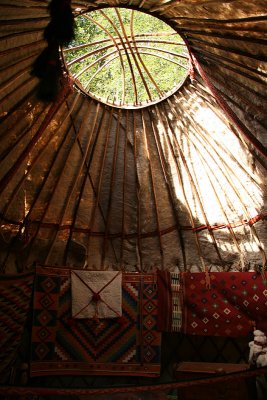 Light in yurt