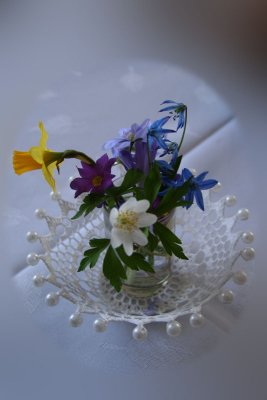 Easter bouquet of spring flowers