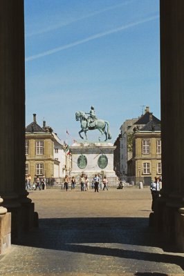Statue of King Frederik V - Amalienborg Plads in Copenhagen