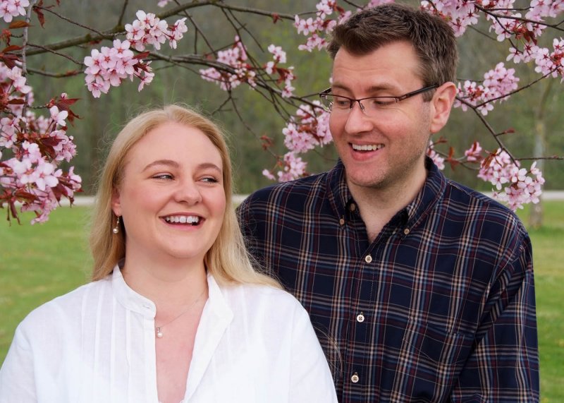 Spring blossoms, winter wedding