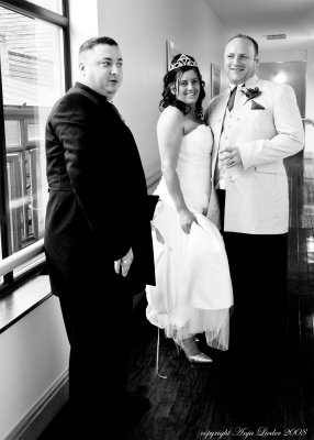 With best man - black and white