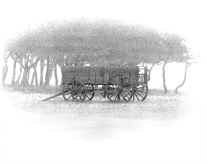 wagon sketch in  photoshop