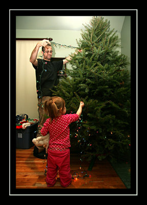 Norah loved the lights and was eager to help