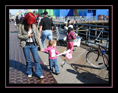 Pigeon hunting on the pier