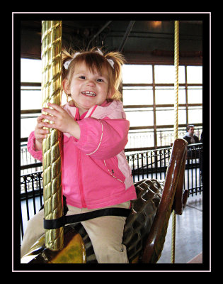 Riding the bug carousel at the Bronx Zoo