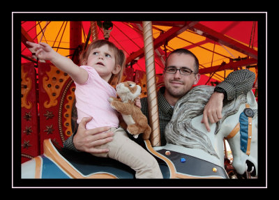 Riding the carousel with Daddy