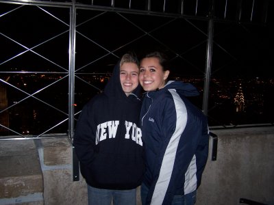 Molly And KT...brrrrrrrr...atop The Empire State Building
