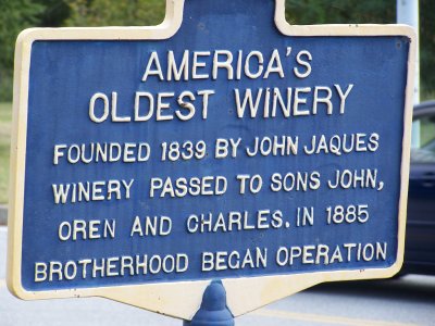 Sunday's Day Trip: America's (!!) Oldest Winery