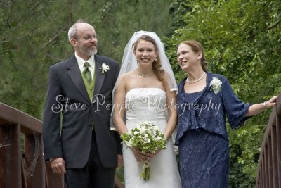 The bride and her parents