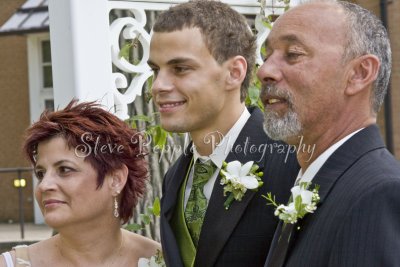 The groom and his mother and father