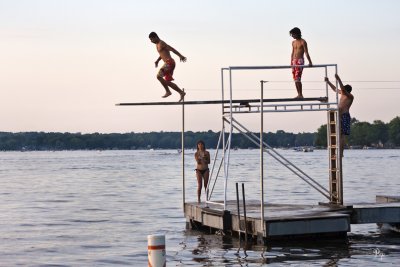 Diving on Portage Lake