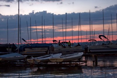 Sunset at the Portage Lake Yacht Club
