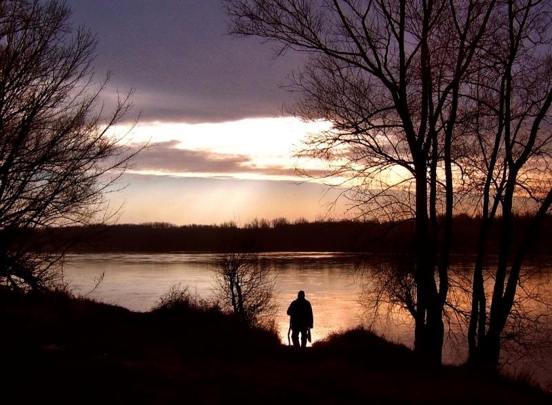 Silhouettes In Sunset