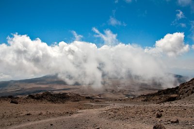 Mt. Mowenzi Hidden In Clouds