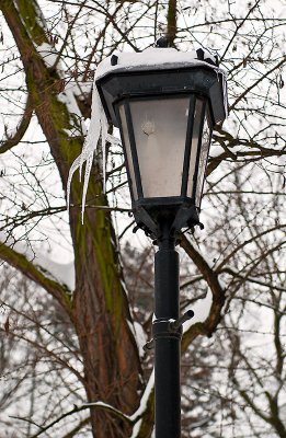 Park Lantern With Icicles