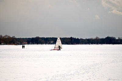 Ice Boat On The Lake