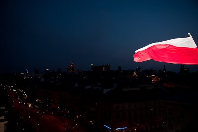 Flag Of Mourning Over Warsaw