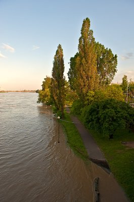 Wisla River Boulevard Flooded