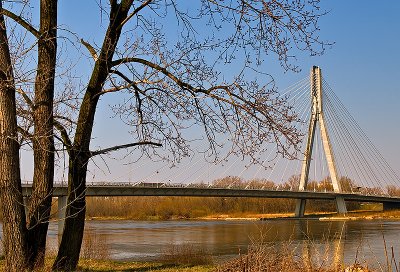 Swietokrzyski Bridge And Wisla River