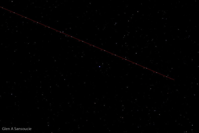 Polaris Centered with light trail