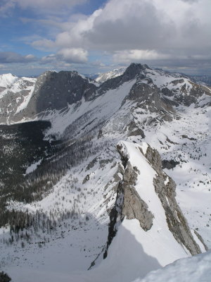 Gipfelblick Richtung Schaufelwand und Ebenstein