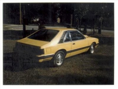 Dave's first car - Mercury Capri Turbo rear