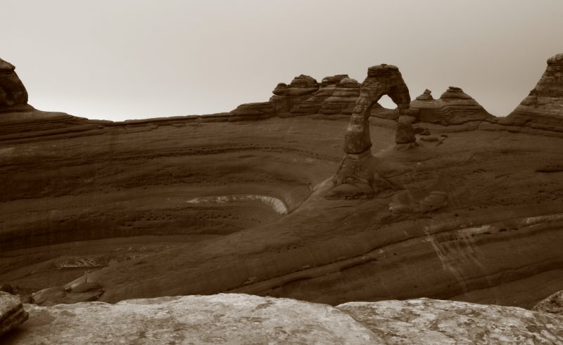 Delicate Arch in Sepia