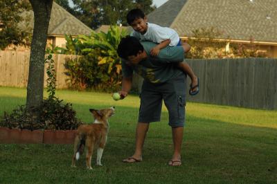 With Papa and Storm...