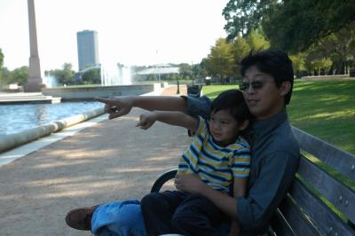 With Papa...