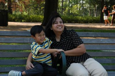 With Mama...