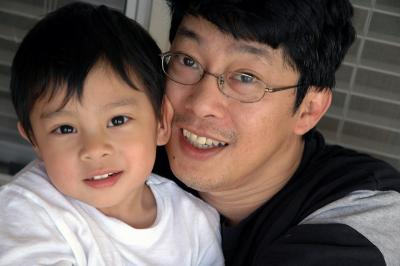 With Papa...