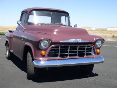 1956 Chev with New chrome bumper and grill