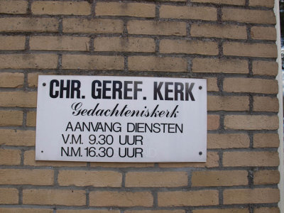 Aarlanderveen, chr geref kerk bord, 2008.jpg