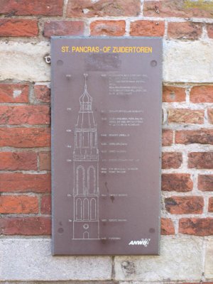 Enkhuizen, PKN Zuiderkerk toren bord, 2009.jpg