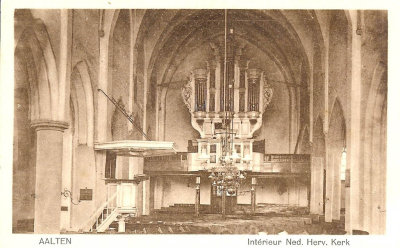 Aalten, interieur NH kerk, circa 1930