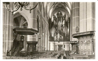 Arnhem, Grote Kerk interieur, circa 1940